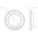 90mm Black PS Sipper Lid for 8(90mm) 12, 16 & 20oz BioCup 1000/Carton BCL-12.16.20B-SIPPER BioPak