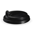90mm Black PS Sipper Lid for 8(90mm) 12, 16 & 20oz BioCup 1000/Carton BCL-12.16.20B-SIPPER BioPak