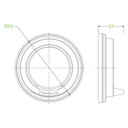 90mm White PS Sipper Lid for 8(90mm) 12, 16 & 20oz BioCup 1000/Carton BCL-12.16.20W-SIPPER BioPak