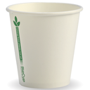 230ml / 6oz (80mm) Single Wall Green Line White BioCup 1000/Carton