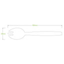 16cm Unbranded Wood Spork - Bulk Pack 2000/Carton