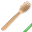 16cm Unbranded Wood Spork - Bulk Pack 2000/Carton