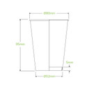 25 Pack - 295ml / 8oz (90mm) Art Series Single Wall BioCup 100/Carton RT-BC-8-4X25P-P BioPak