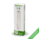 50 Pack - 6mm White Regular Straws 1200/Carton