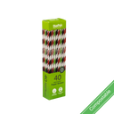 40 Pack - 6mm Mixed Regular BioStraws 560/Carton