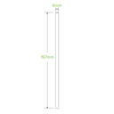 40 Pack - 6mm White Regular BioStraw 560/Carton RT-JP-PBS-6X197-40-WHITE BioPak