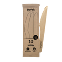 10 Pack - 16cm Wooden Knife In Paper Sleeves 320/Carton