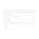16cm FSC Wood Fork, Knife, Spoon & Napkin Sets 280/Carton