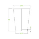 280ml / 8oz (80mm) Single Wall Kraft Green Line Brown BioCup 1000/Carton BCK-8-GL BioPak