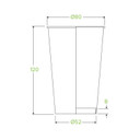 350ml / 12oz (80mm) White Single Wall BioCup 1000/Carton BC-12(80)W BioPak