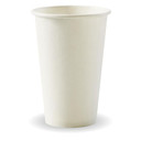 350ml / 12oz (80mm) White Single Wall BioCup 1000/Carton BC-12(80)W BioPak