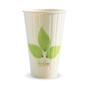 460ml / 16oz (90mm) Double Wall Green Leaf BioCup 600/Carton BC-16DW BioPak