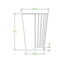 460ml / 16oz (90mm) Double Wall Green Leaf BioCup 600/Carton