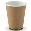 255ml / 8oz (80mm) Double Wall Kraft Brown BioCup 1000/Carton BCK-8DW-GS BioPak