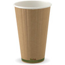 460ml / 16oz (90mm) Double Wall Kraft Brown BioCup 600/Carton BCK-16DW-GS BioPak