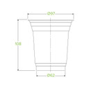 420ml Clear Unbranded BioCup 1000/Carton R-420-C BioPak