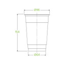 700ml Clear Unbranded BioCup 1000/Carton R-700Y-C BioPak