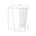 255ml / 8oz (80mm) Double Wall Plain White BioCup 1000/Carton BC-8DWW BioPak