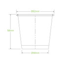 90ml / 3oz (62mm) Paper Sauce BioCup 1000/Carton BB-SC-90 BioPak