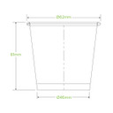 120ml / 4oz (62mm) Paper Sauce BioCup 1000/Carton BB-SC-120 BioPak