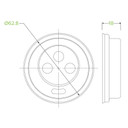 63mm / 4oz White PS Sipper BioCup Lid 1000/Carton BCL-4W BioPak