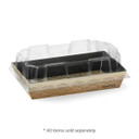 Extra Small BioBoard Sushi Tray PET Lid 300/Carton BB-STL-XS-PET BioPak