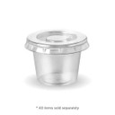 30ml Clear PLA Sauce BioCup Lid 5000/Carton U-30YL-HF BioPak