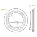 90mm Large White Plant Fibre Strawless BioCup Lid 1000/Carton BCL-90SF-PULP BioPak