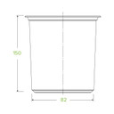 960ml (121mm) Clear BioBowl 500/Carton P-960 BioPak