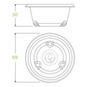 60ml (69mm) White Sugarcane Sauce BioCup 1000/Carton