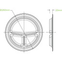 25cm / 10" 3-Compartment Round BioCane Plate 500/Carton