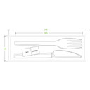 16.5cm / 6.5" PLA Knife, Fork, Napkin, Salt & Pepper Set 250/Carton GD-6.5AKFNSP-B BioPak