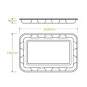 21x14x2cm / 8x5" BioCane Produce Tray 500/Carton B-TRAY-8X5-PF BioPak