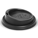 80mm Black PLA BioCup Lid 1000/Carton BCL-8PLA-B BioPak