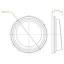 80mm Black PLA BioCup Lid 1000/Carton BCL-8PLA-B BioPak