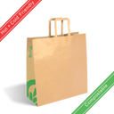 Medium Flat Handle Kraft Paper Bags 200/Carton