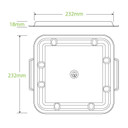 3/4/5-Compartment Large Biocane Lid 300/Carton B-LBL-3/4/5C-N-LARGE BioPak