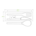 16.5cm / 6.5" Bioplastic Knife, Fork, Spoon, Napkin, Salt & Pepper Set 250/Carton GD-6.5AKFSNSP-B BioPak