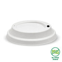 90mm Large White Plant Fibre BioCup Lid 1000/Carton BCL-12PULP-W BioPak