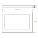 Large Bioboard Catering Tray PLA Window Lids 50/Carton