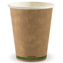 390ml / 12oz (90mm) Single Wall Kraft Brown BioCup 1000/Carton