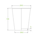 390ml / 12oz (90mm) Single Wall Plain White BioCup 1000/Carton BC-12W BioPak