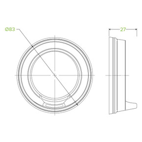 80mm White PS Sipper BioCup Lid 1000/Carton BCL-8W-SIPPER BioPak