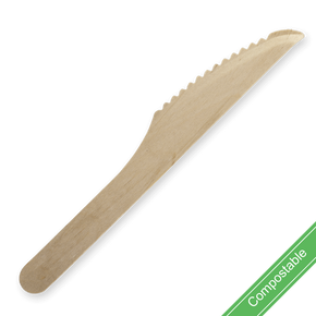 16cm Unbranded Wood Knife - Bulk Pack 2000/Carton