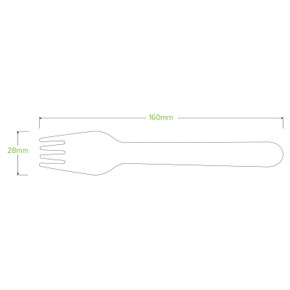 10 Pack - 16cm Wooden Fork In Paper Sleeves 200/Carton