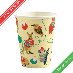 280ml / 8oz (80mm) Single Wall Christmas Series BioCup 1000/carton