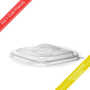 750ml-1,400ml Clear PP Square Takeaway Lid 300/Carton BB-SBL-PP BioPak