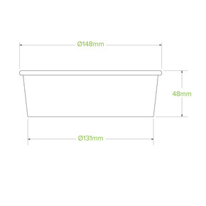 500ml (148mm) Small White BioBowl 400/Carton BB-BL-SMALL-W BioPak