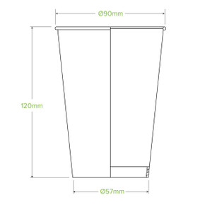 420ml / 14oz (90mm) Beer Cold Paper BioCup 1000/Carton BCC-14-BEER BioPak