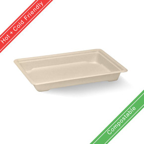 Medium BioCane Sushi Tray 600/Carton B-ST-MEDIUM-PF BioPak
